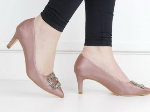 Sofia 6.5cm heel court with trim mink