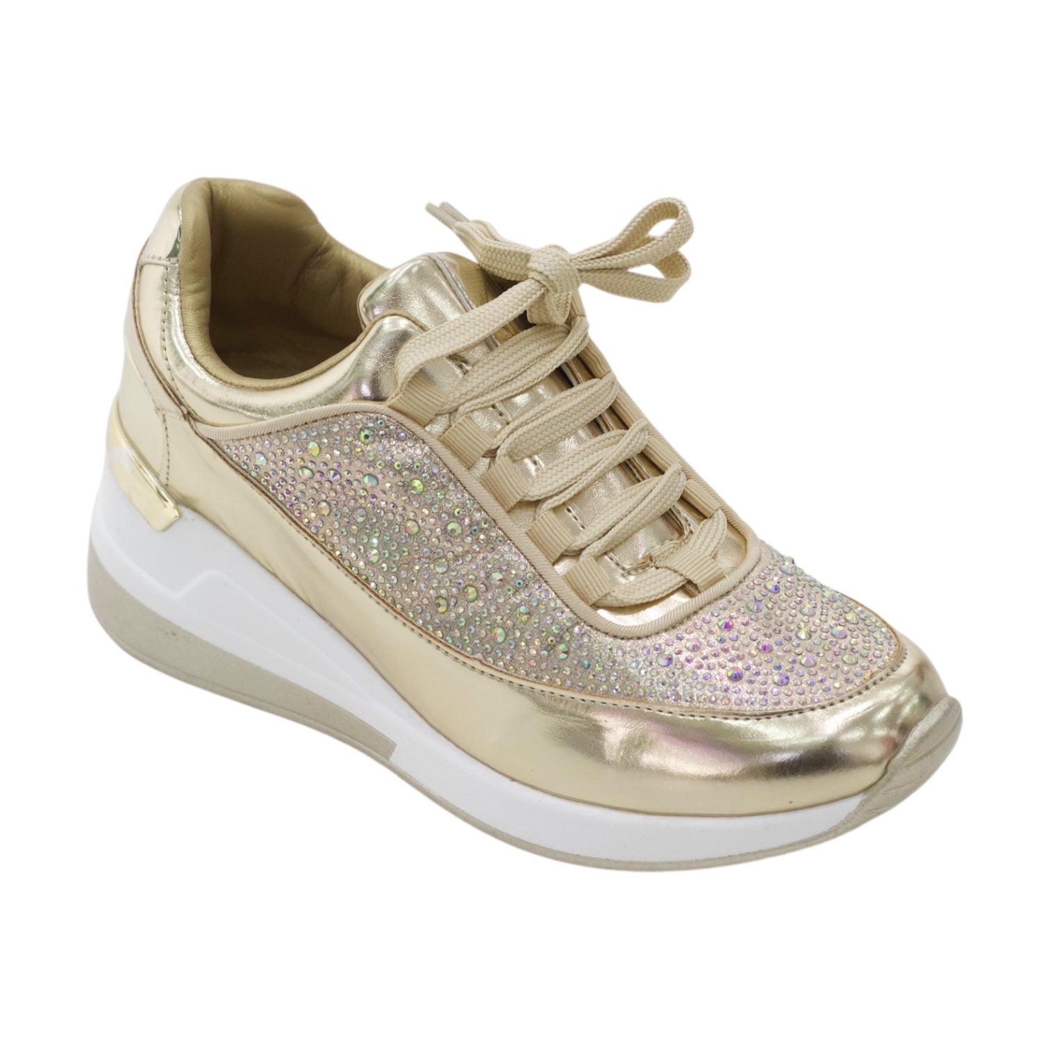 Aline diamante embellished lace-up sneaker