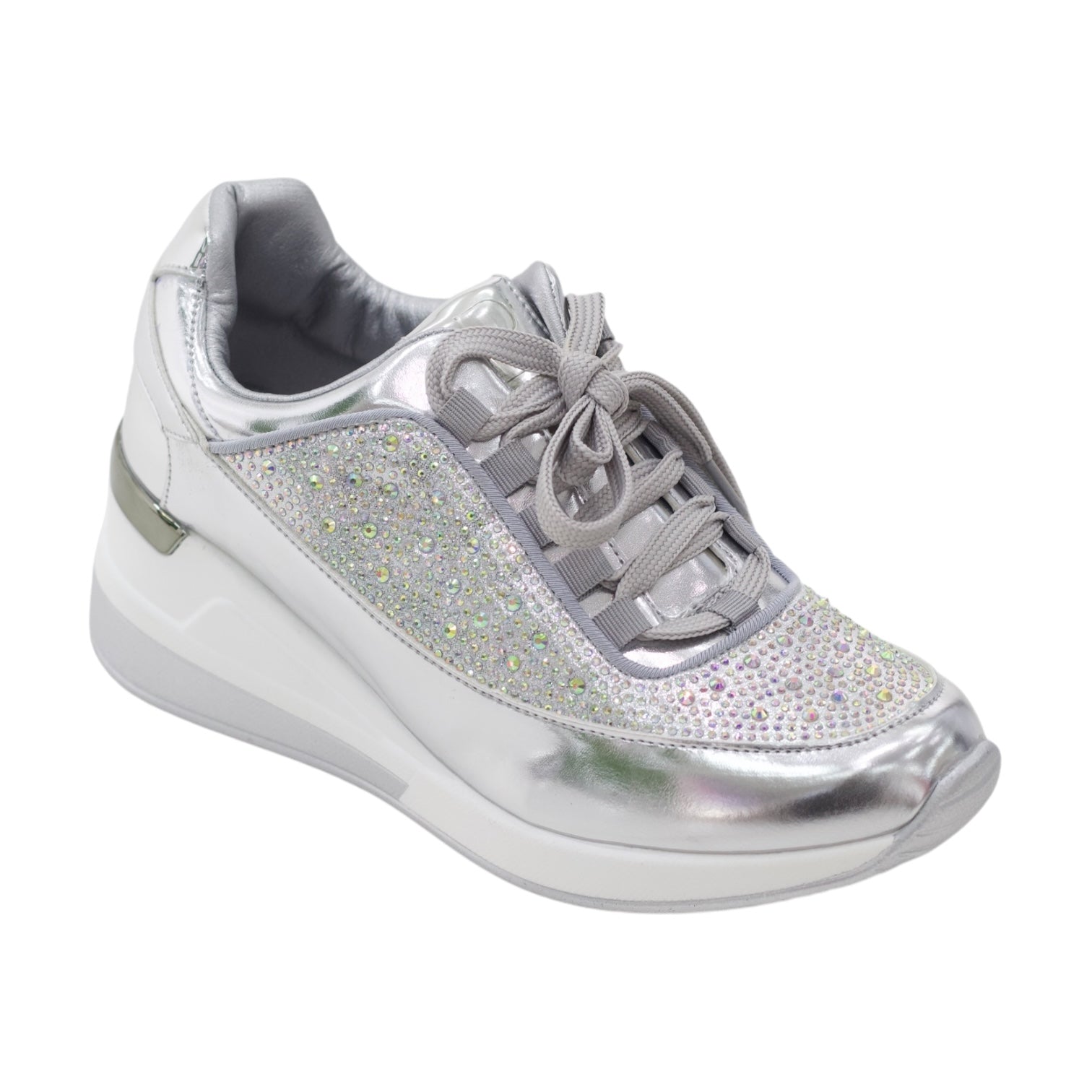 Aline diamante embellished lace-up sneaker