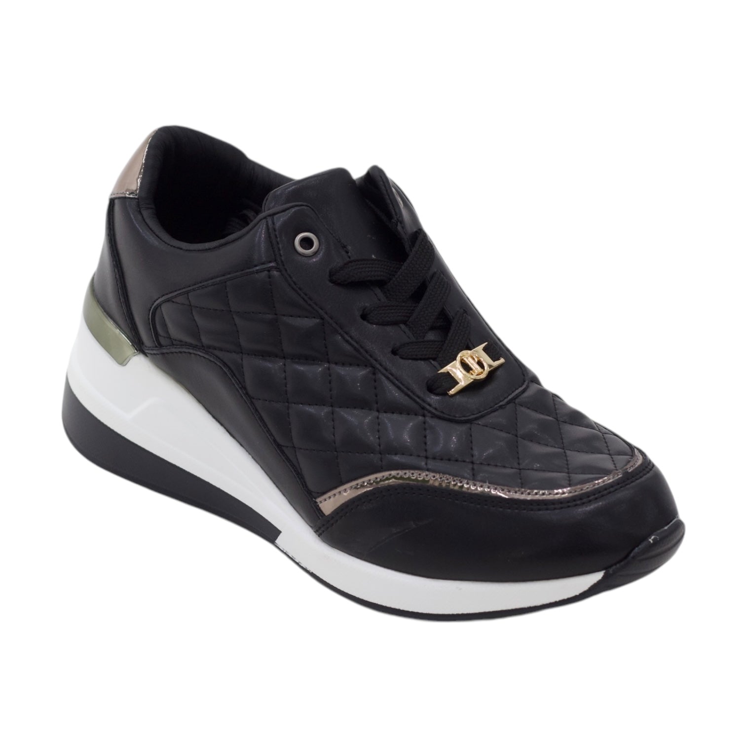 Agueda weaved embroidered lace-up sneaker