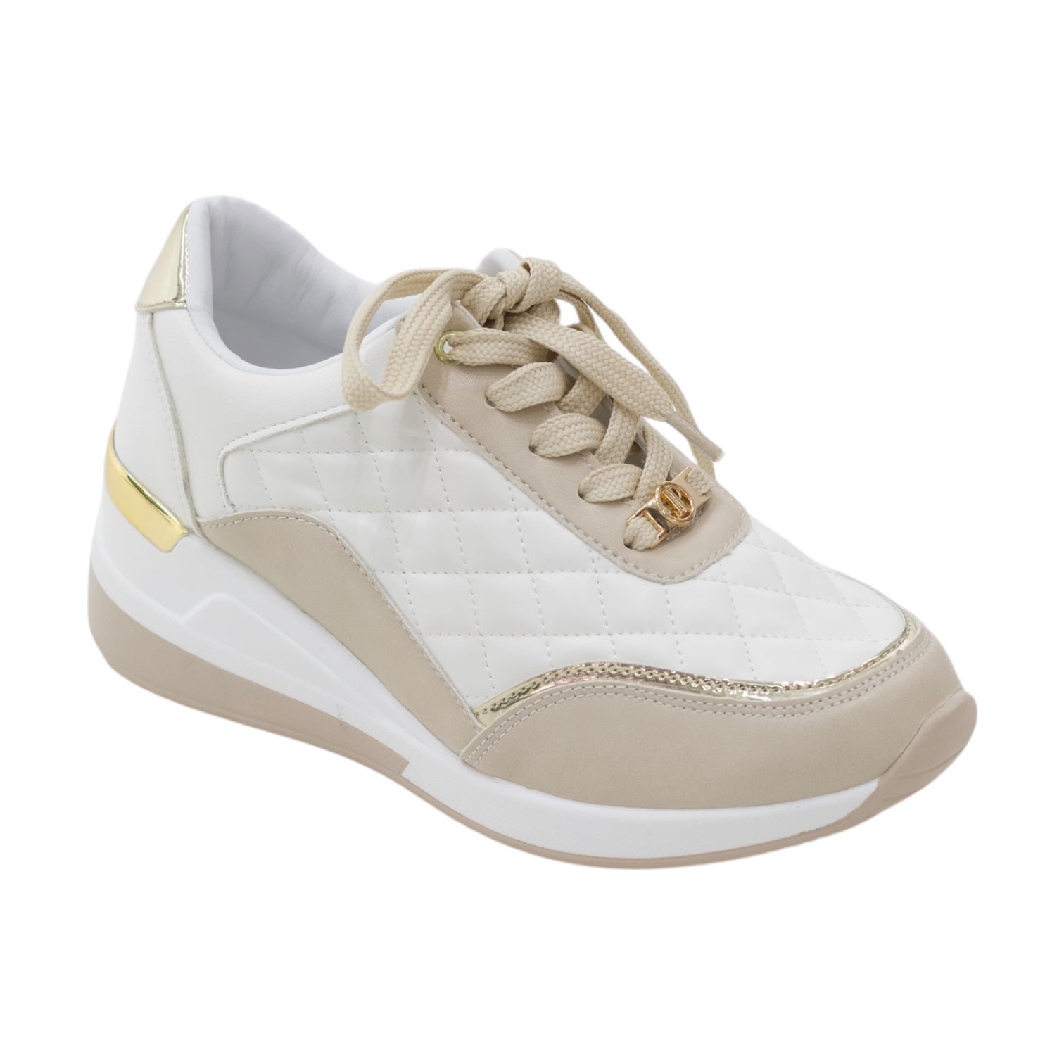 Agueda weaved embroidered lace-up sneaker