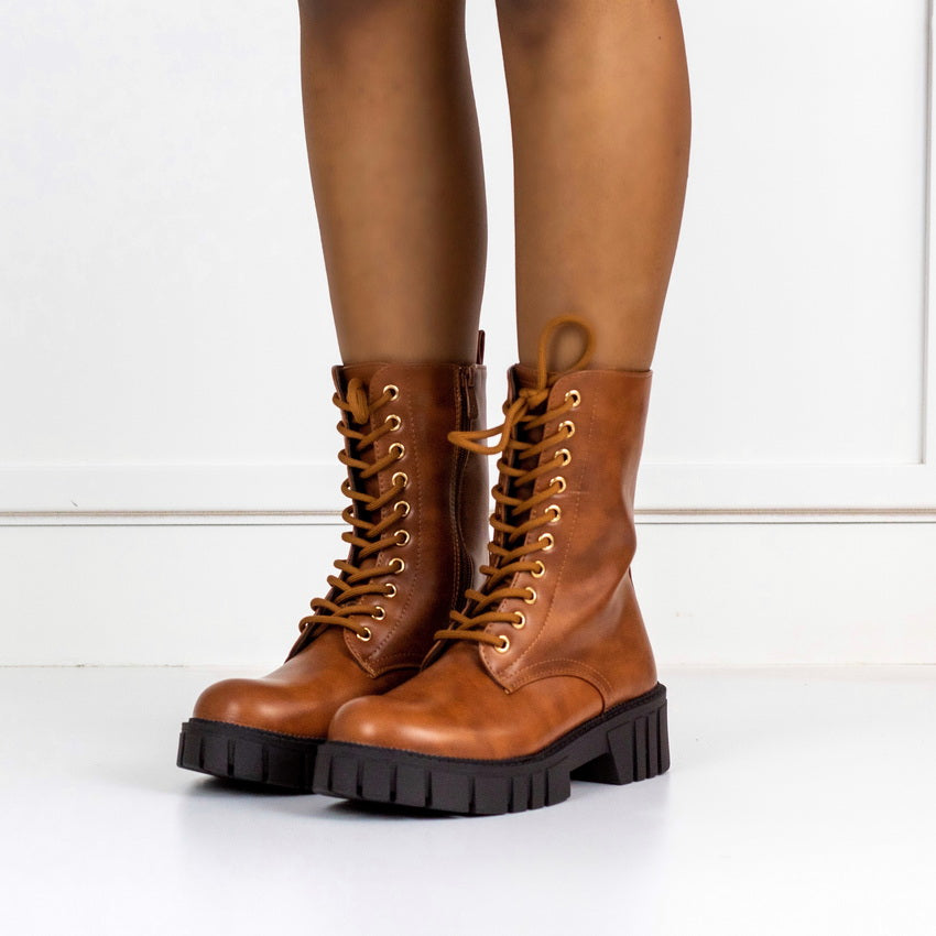 Jill lace up 880819 ankle boot tan