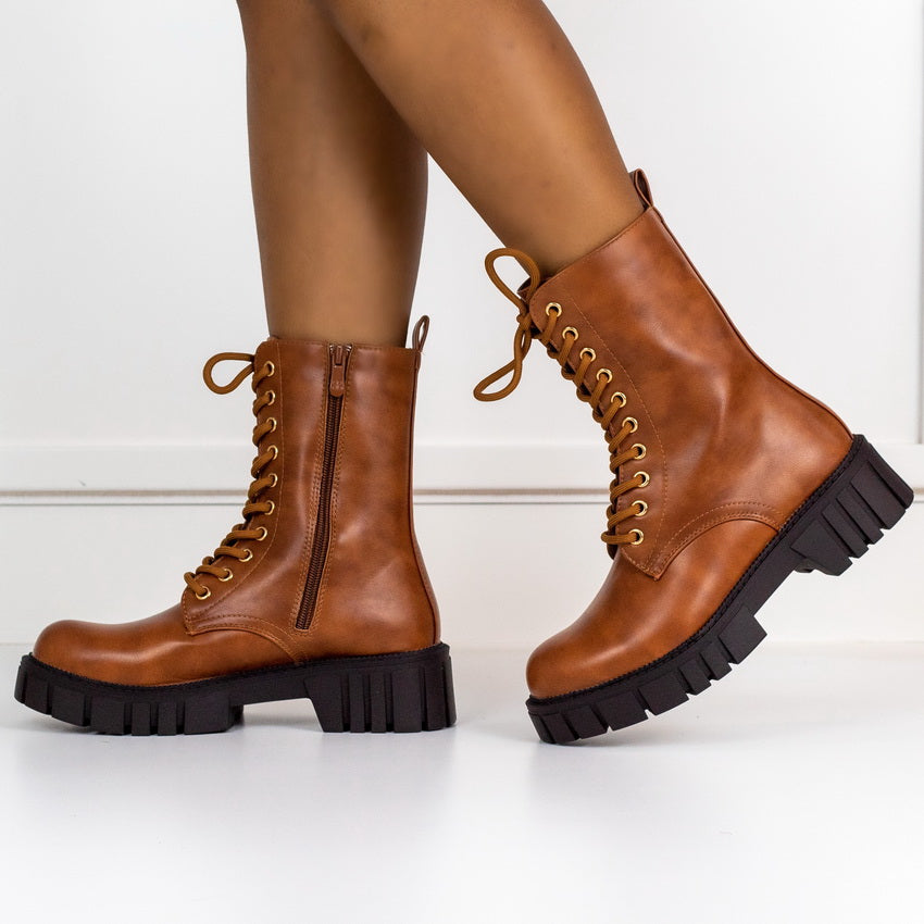 Jill lace up 880819 ankle boot tan