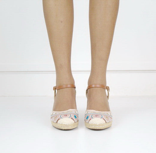 Hiroko S29-1 closed toe wedge sandals pink