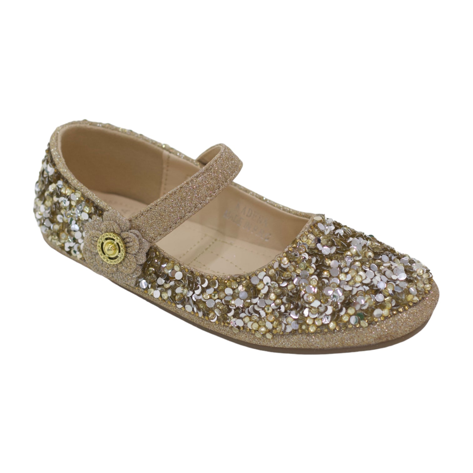 Kadena glitter girls dress pump gold