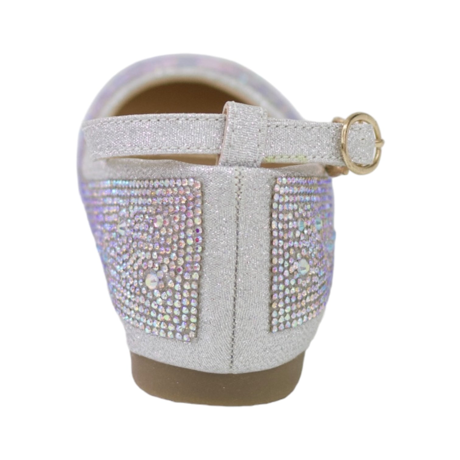 Rosey girls diamante ballarina silver
