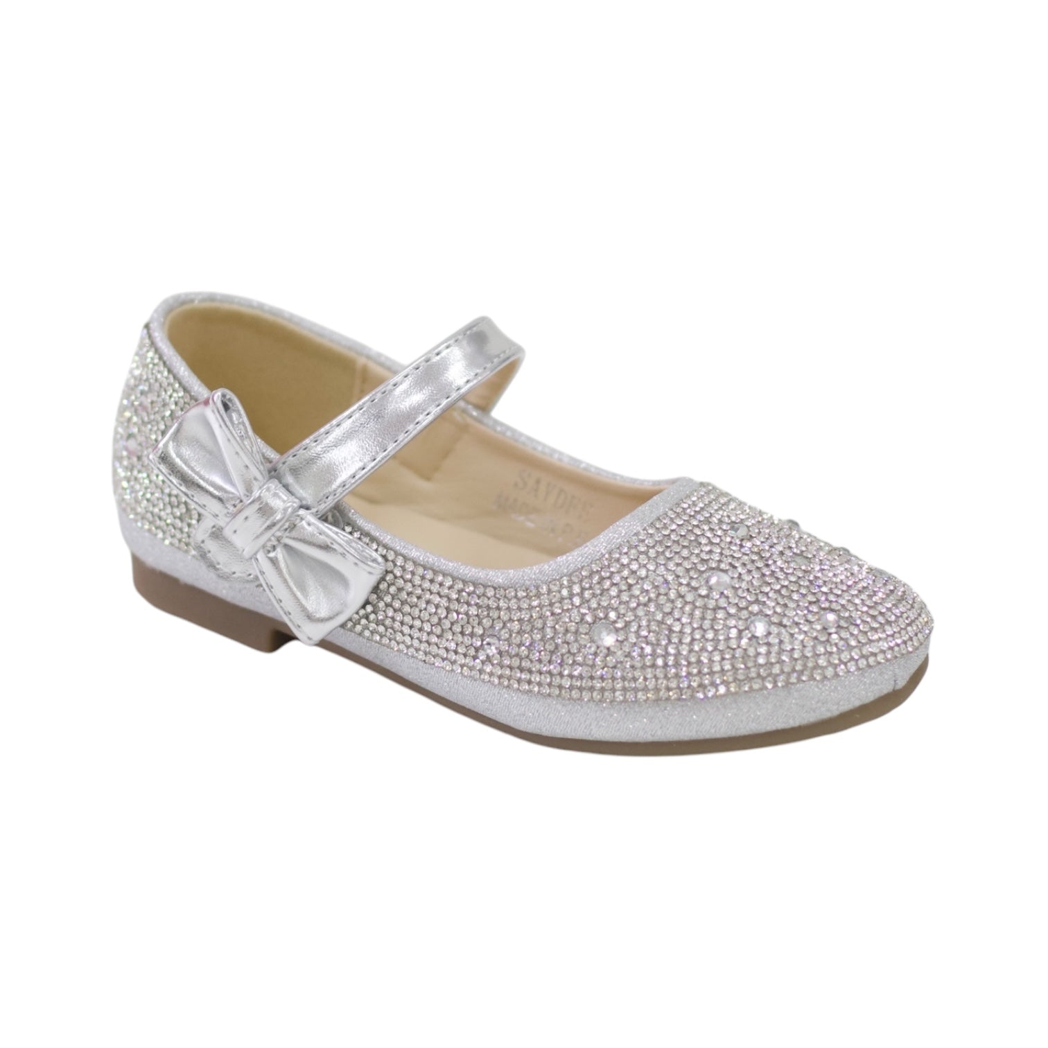 Saydee inf girls diamante ballarina silver
