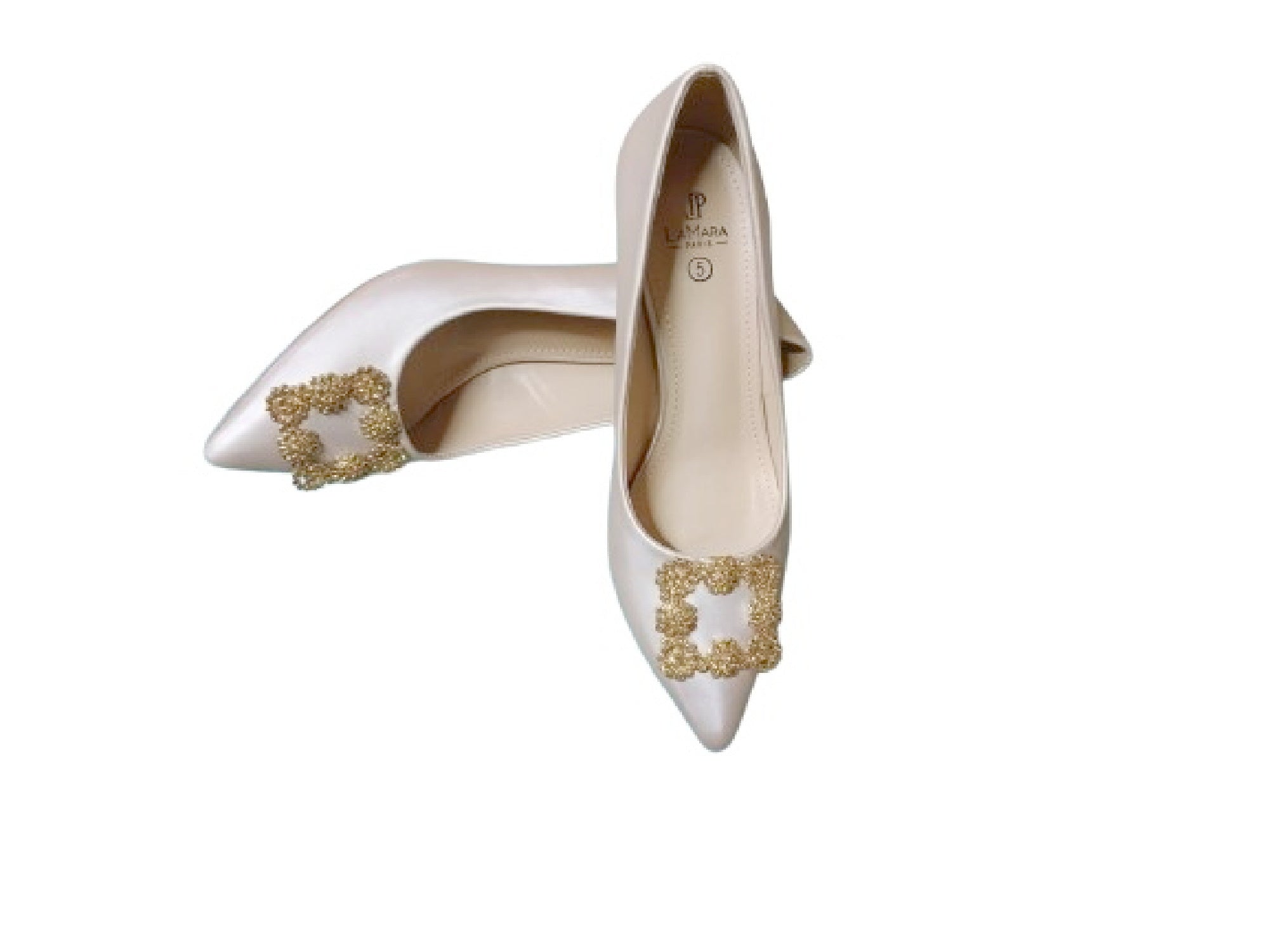 Sofia 6.5cm heel court with gold trim nude
