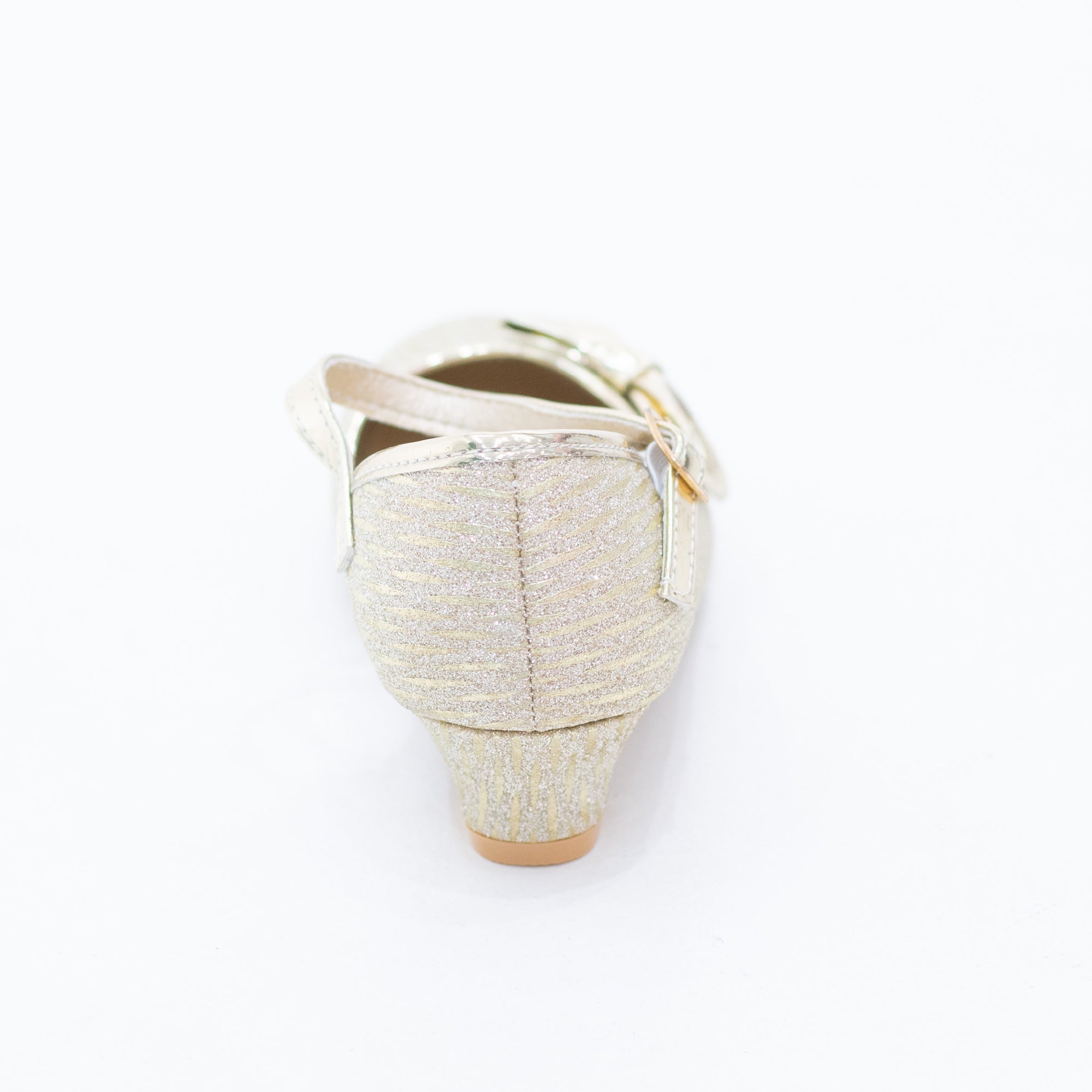 Pia girls open waist dress shoe with a side bow