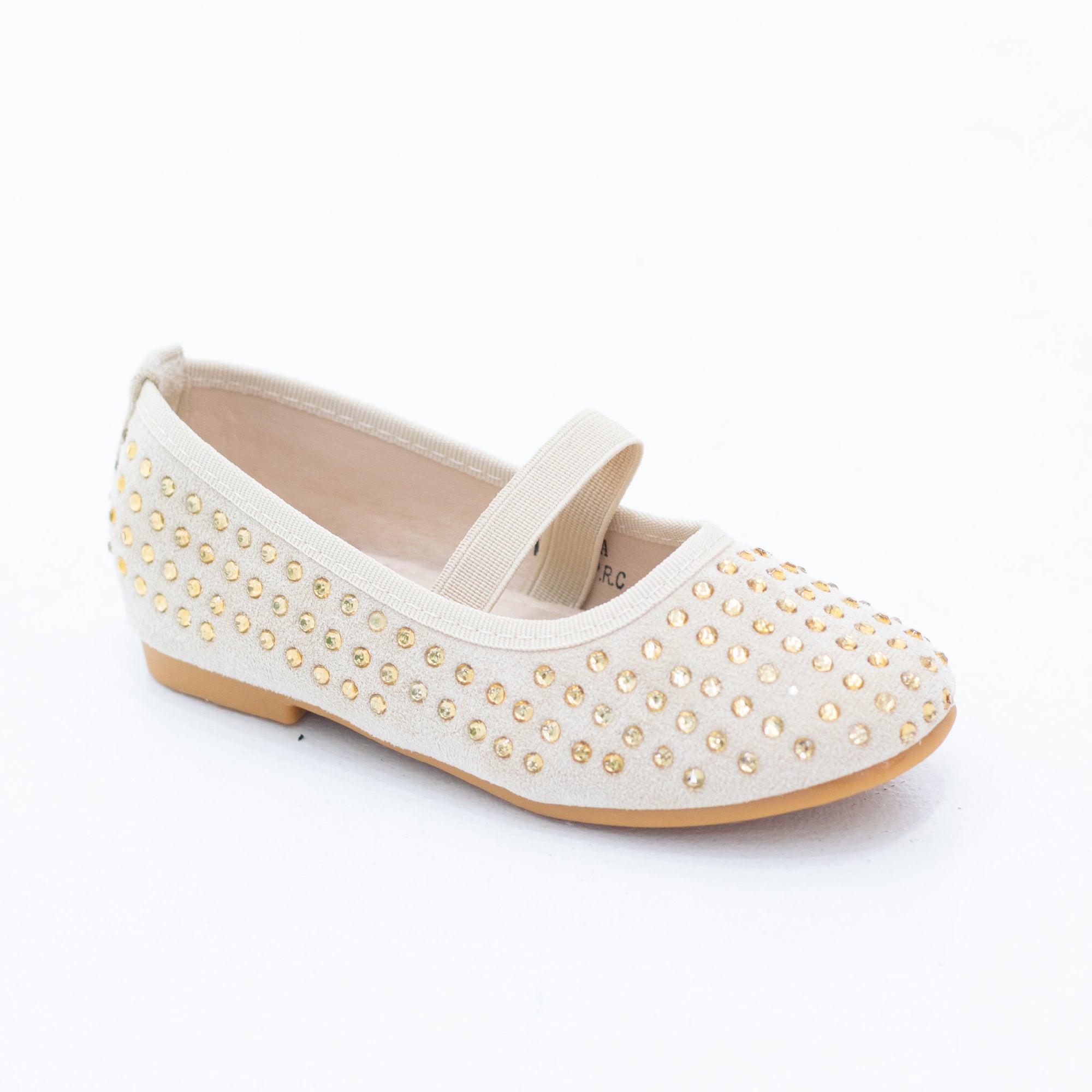 Savia infant girls crystal decor pump  with a knot tie bow