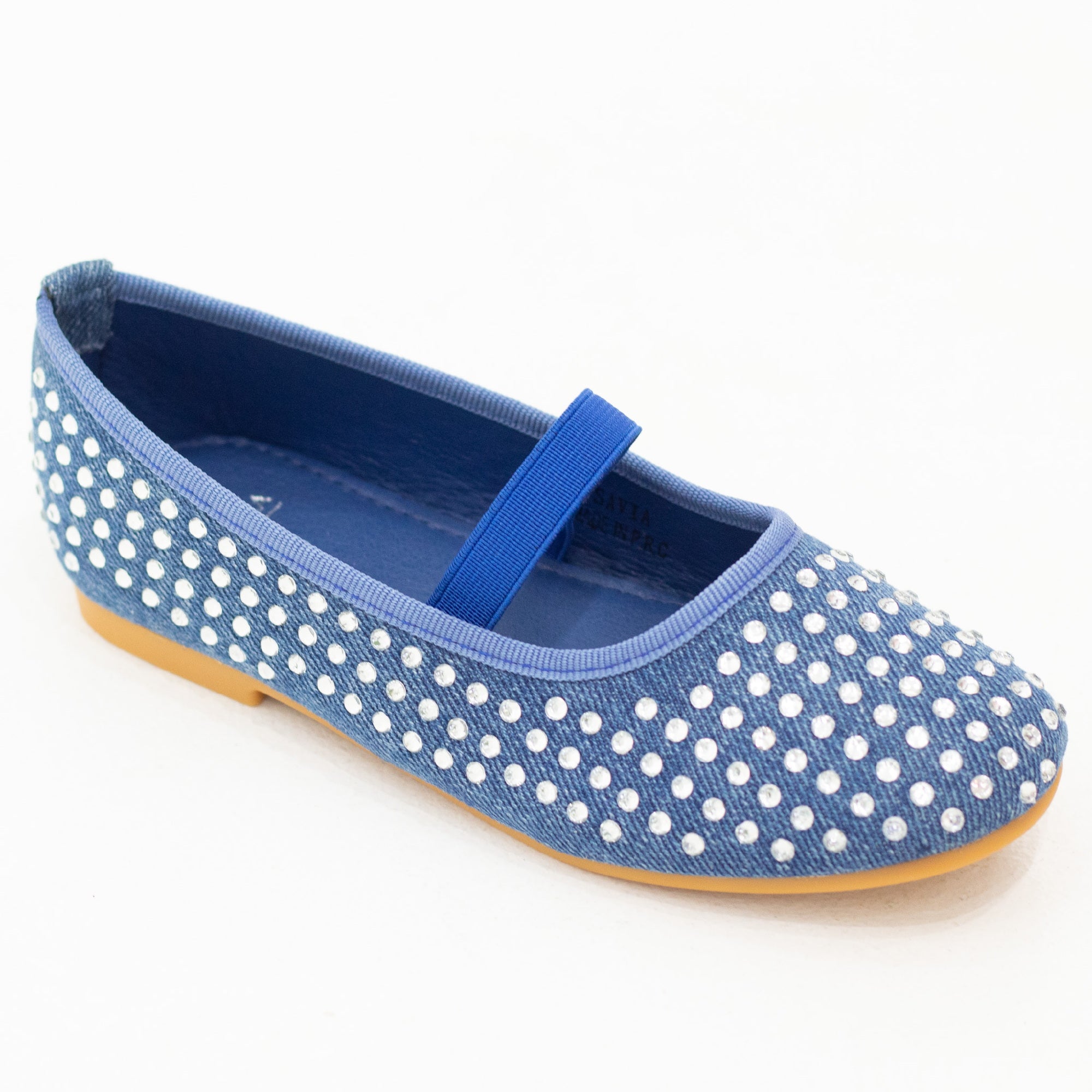 Savia girls crystal decor pump  with a knot tie bow