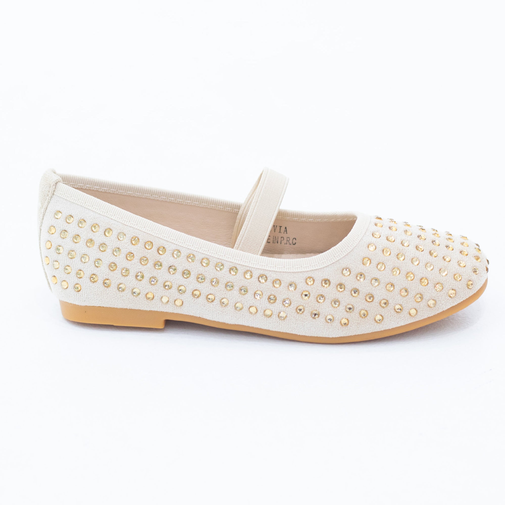 Savia girls crystal decor pump  with a knot tie bow