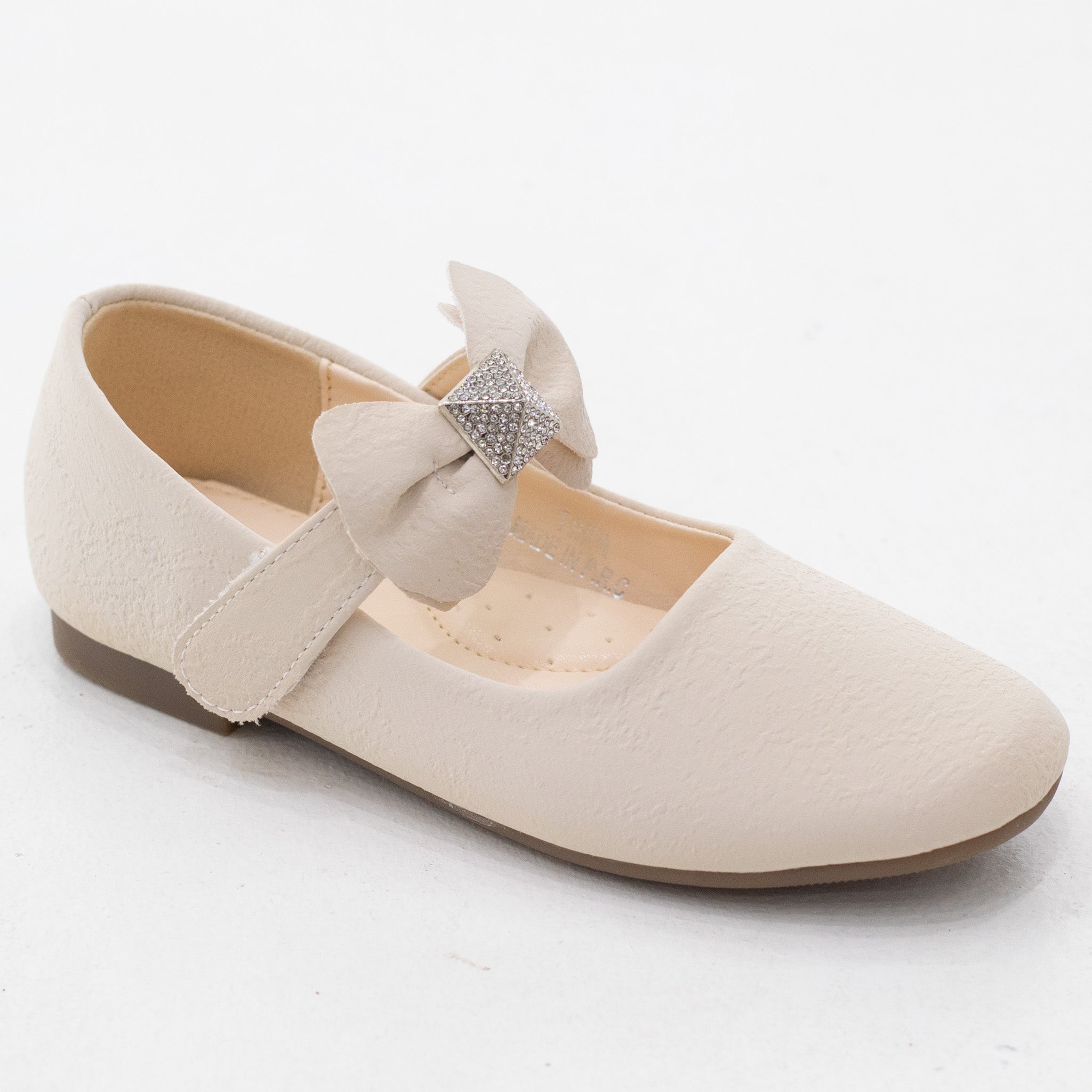 Thea infants girls dress pump with bow strap