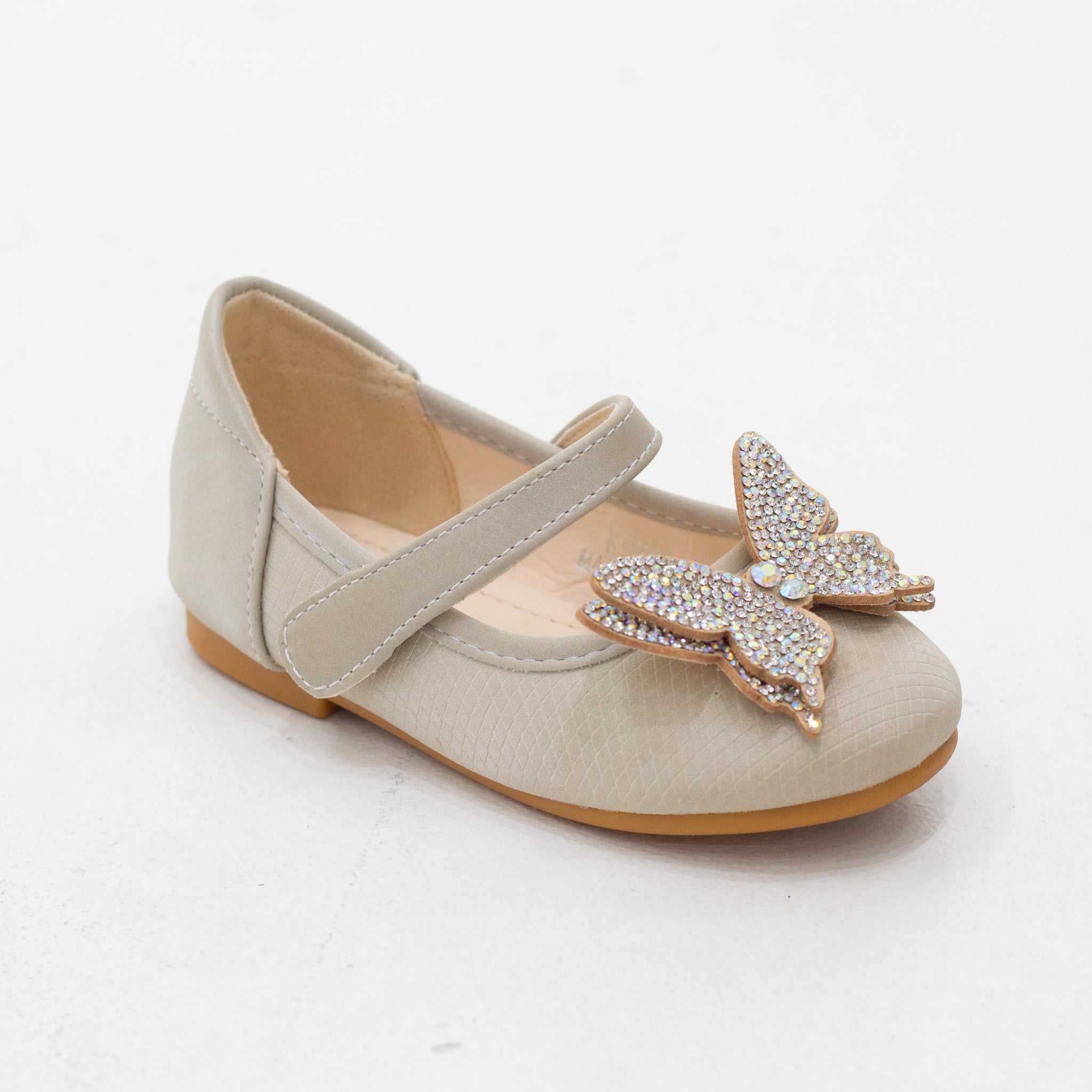 Keysha baby girls butterfly detailed dress pump