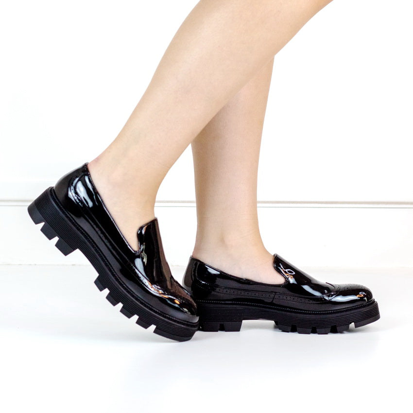 Macy brougue chuncky moc black