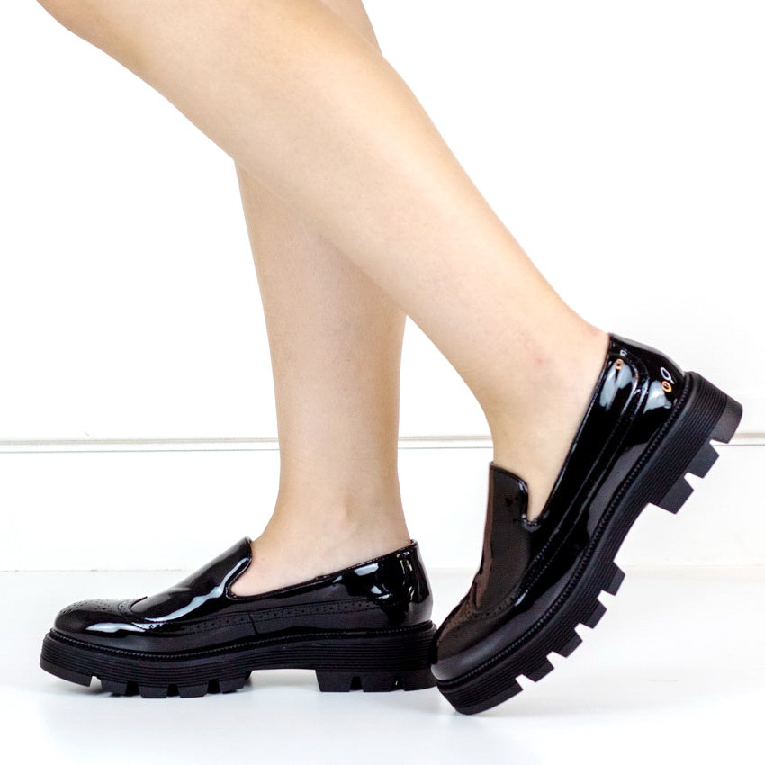 Macy brougue chuncky moc black