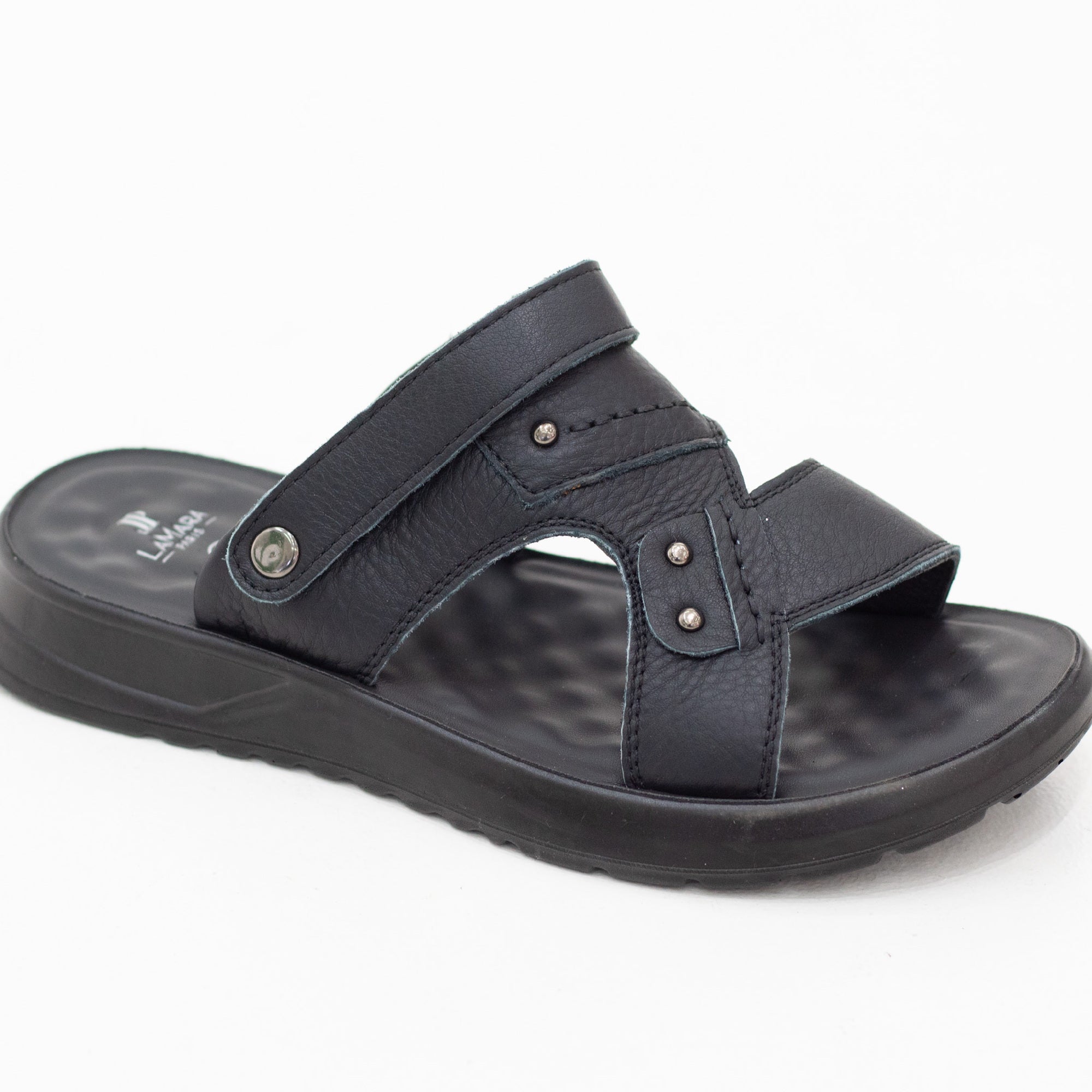 Marco mens cushion padded genuine leather sandal