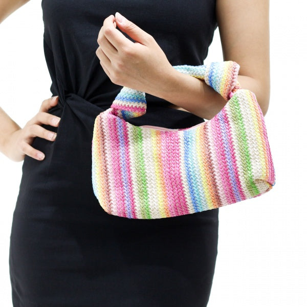 Chromite bag woven shoulder bag with knotted handle