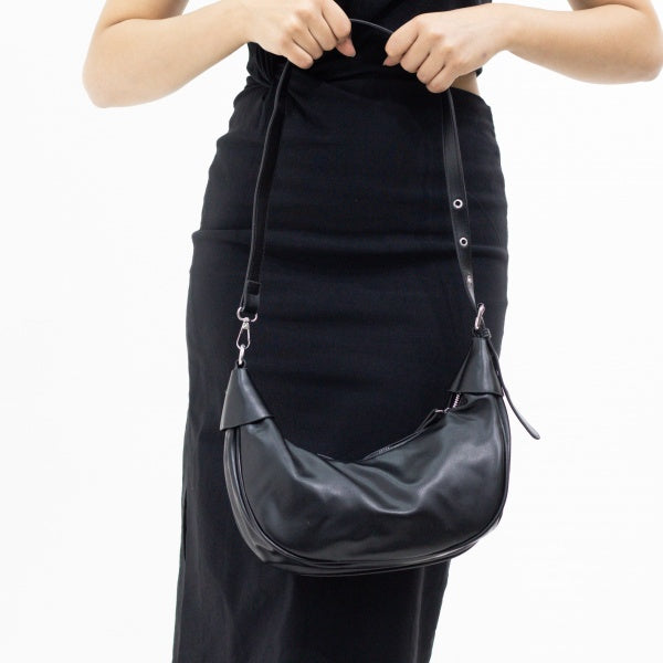 Premia crescent shoulder bag with strap