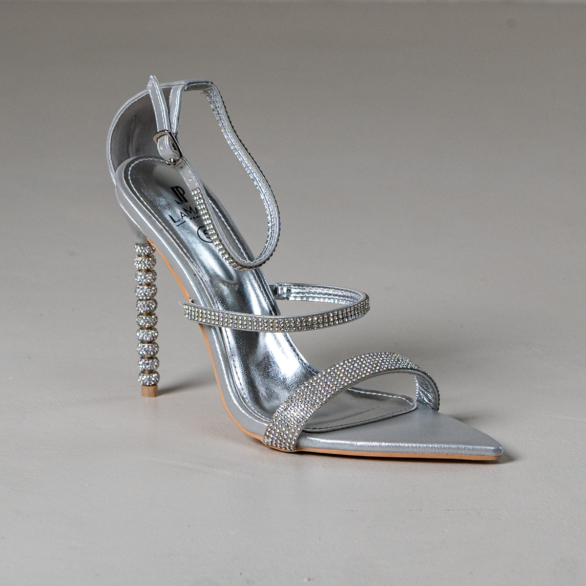 Salma strappy 10.5cm high heel sandal with embellished ankle strap