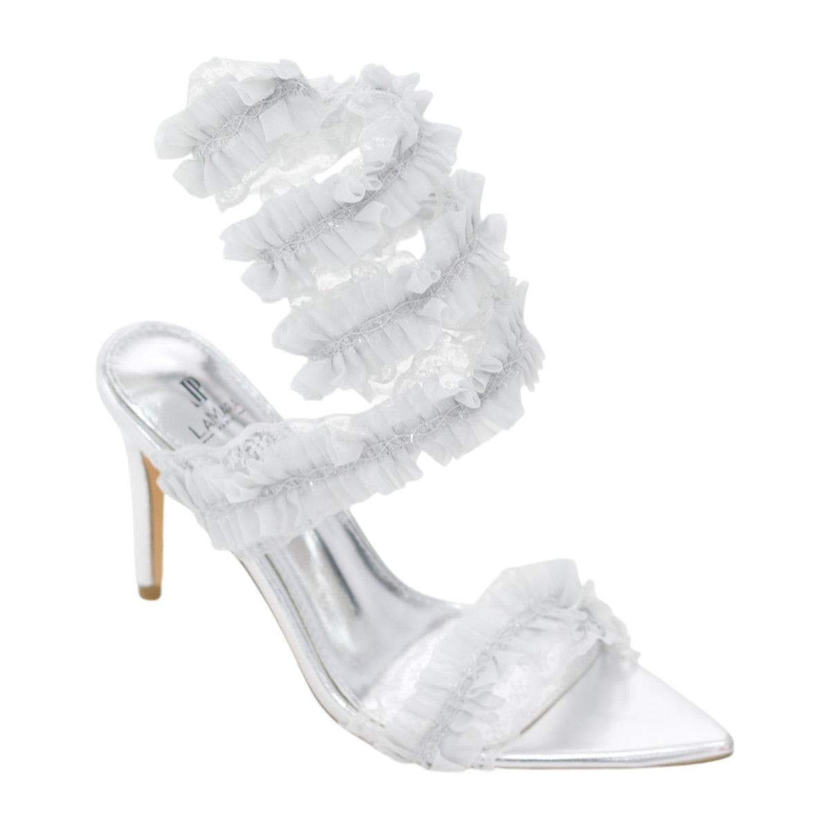 Dream one band frenchy chiffon shackled 9cm heel sandal