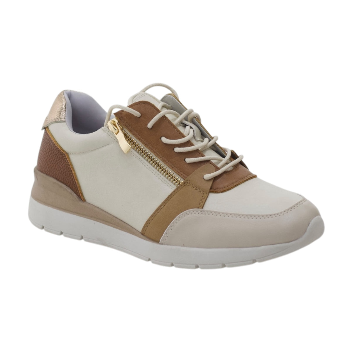 Kesia lace-up sneaker with side zip