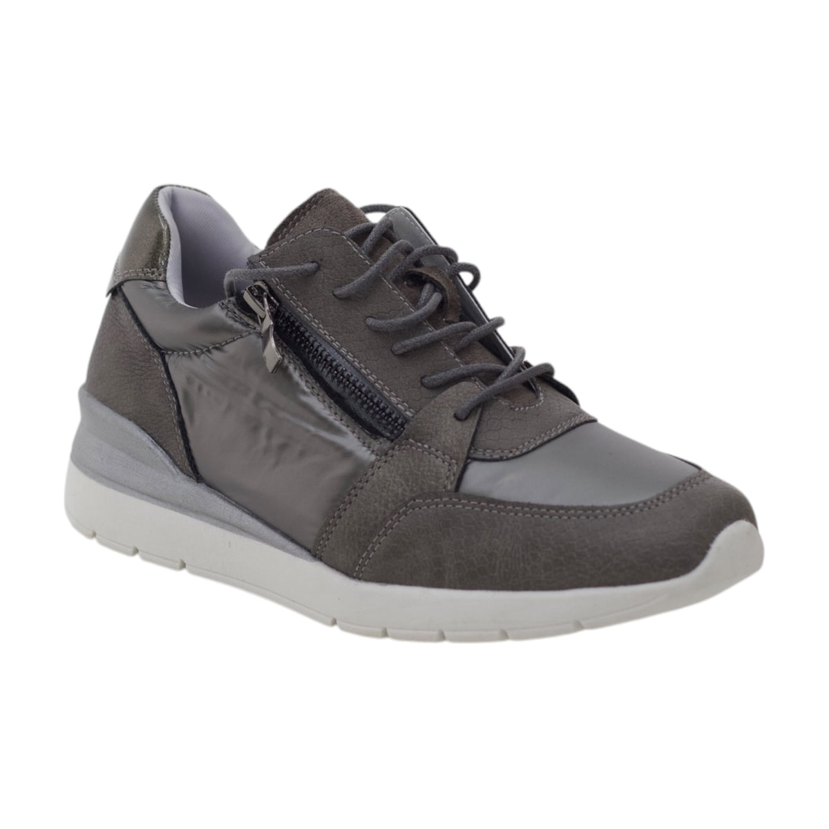 Kesia lace-up sneaker with side zip