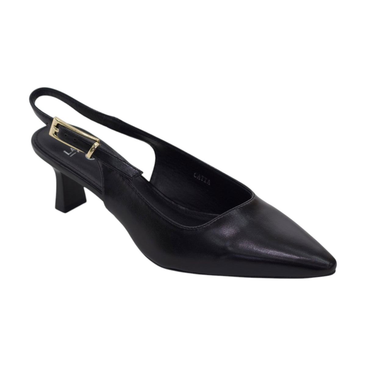 Catia patent pu 5cm heel sling back court